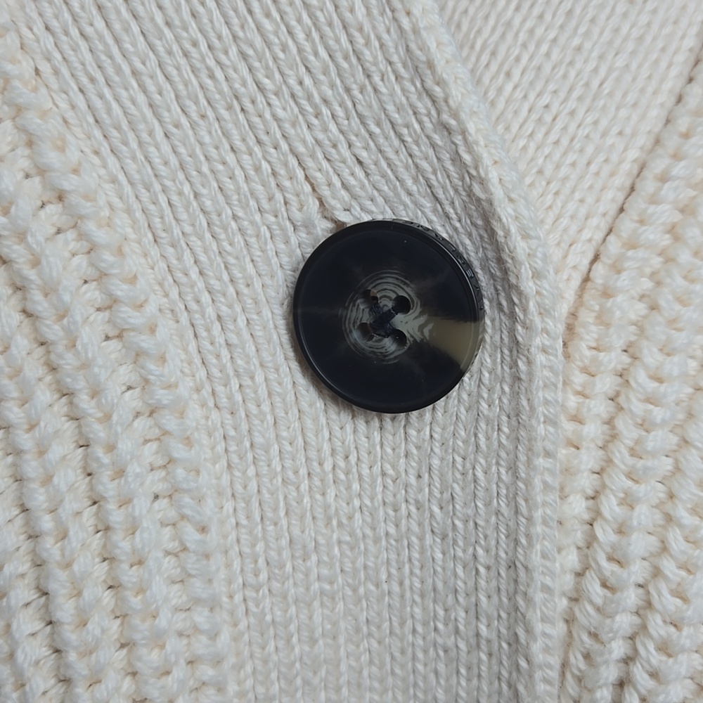 Everlane The Boxy Cardigan Everyday Cable Chunky Knit Organic Cotton In Canvas - Picture 7 of 16